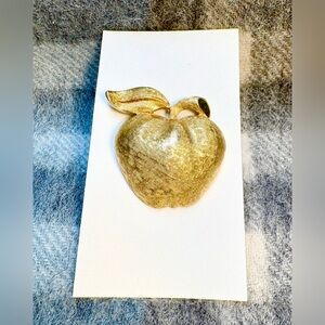 Women Jewelry Brooch Teacher Appreciation Gift Golden Apple